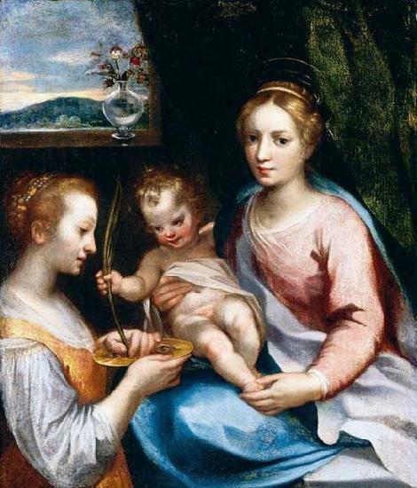 Francesco Vanni Madonna and Child with St Lucy Sweden oil painting art